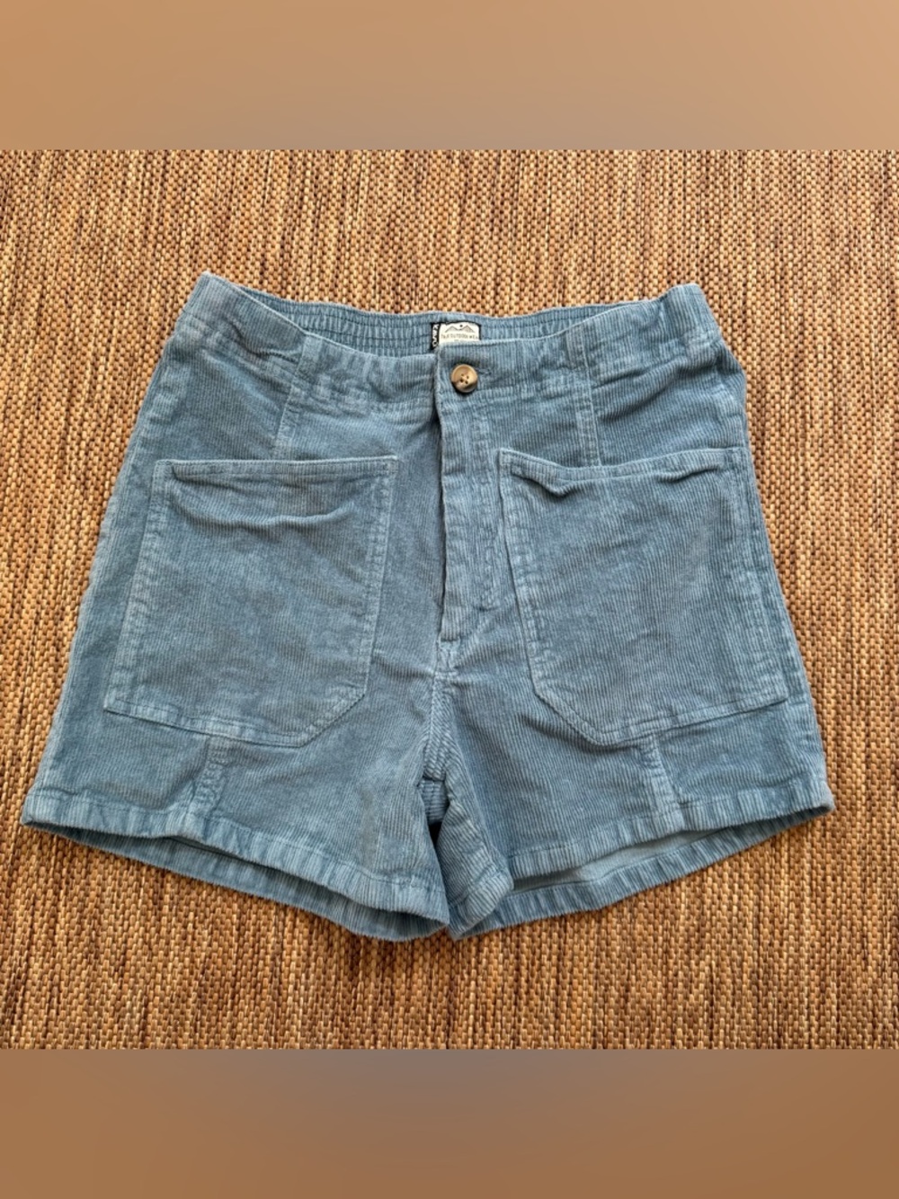 Kavu Blue High-Waist Corduroy Shorts